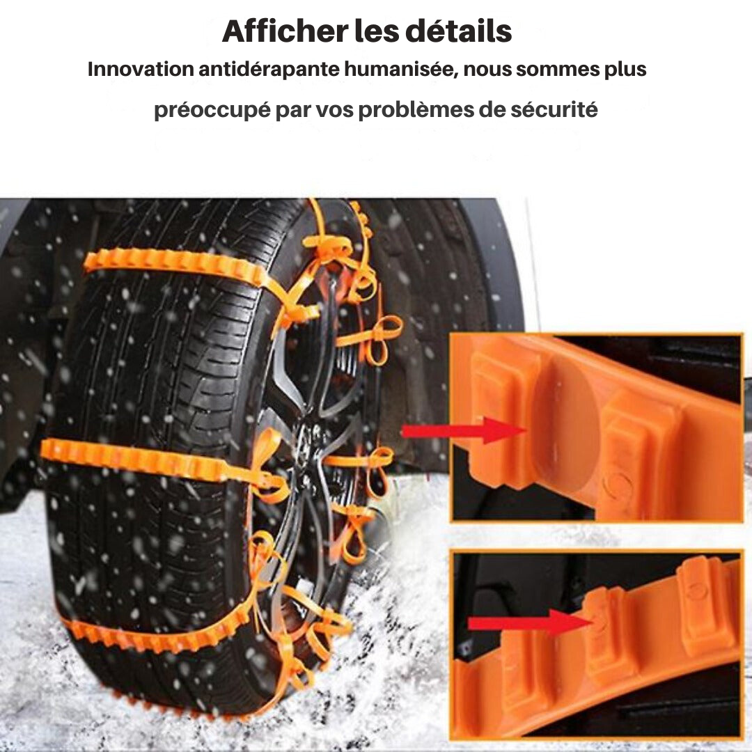 Lames de neige pour pneus de voiture (10 pièces)