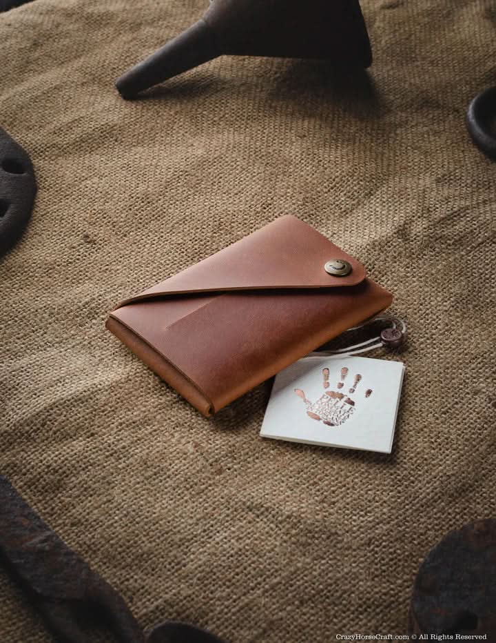 Porte-cartes minimaliste en cuir minc