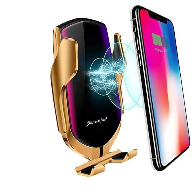 PREMIUM - Support de téléphone à serrage automatique | Chargeur sans fi