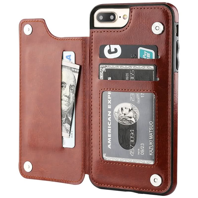 Étui portefeuille en cuir pour iPhone