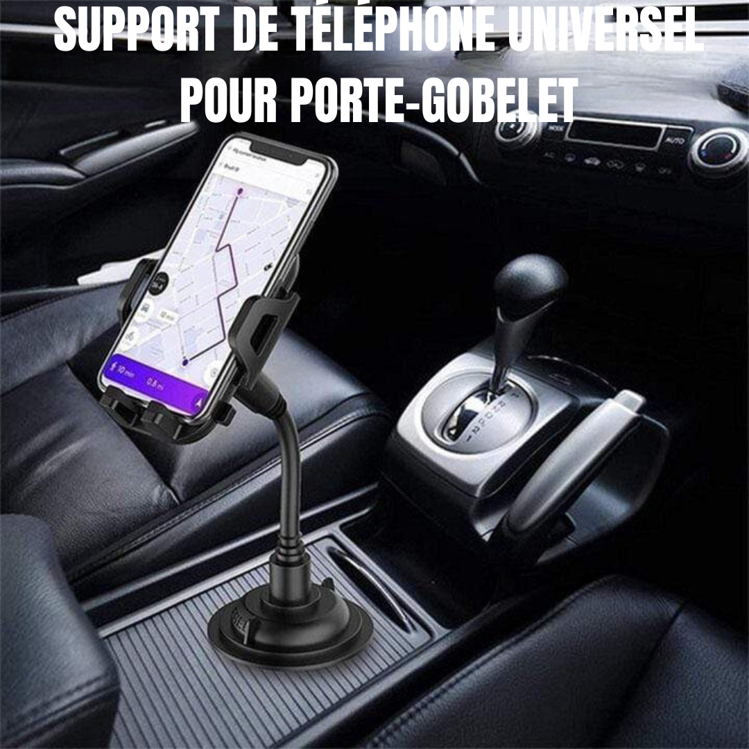 Porte-téléphone flexible pour gobelets de voitur