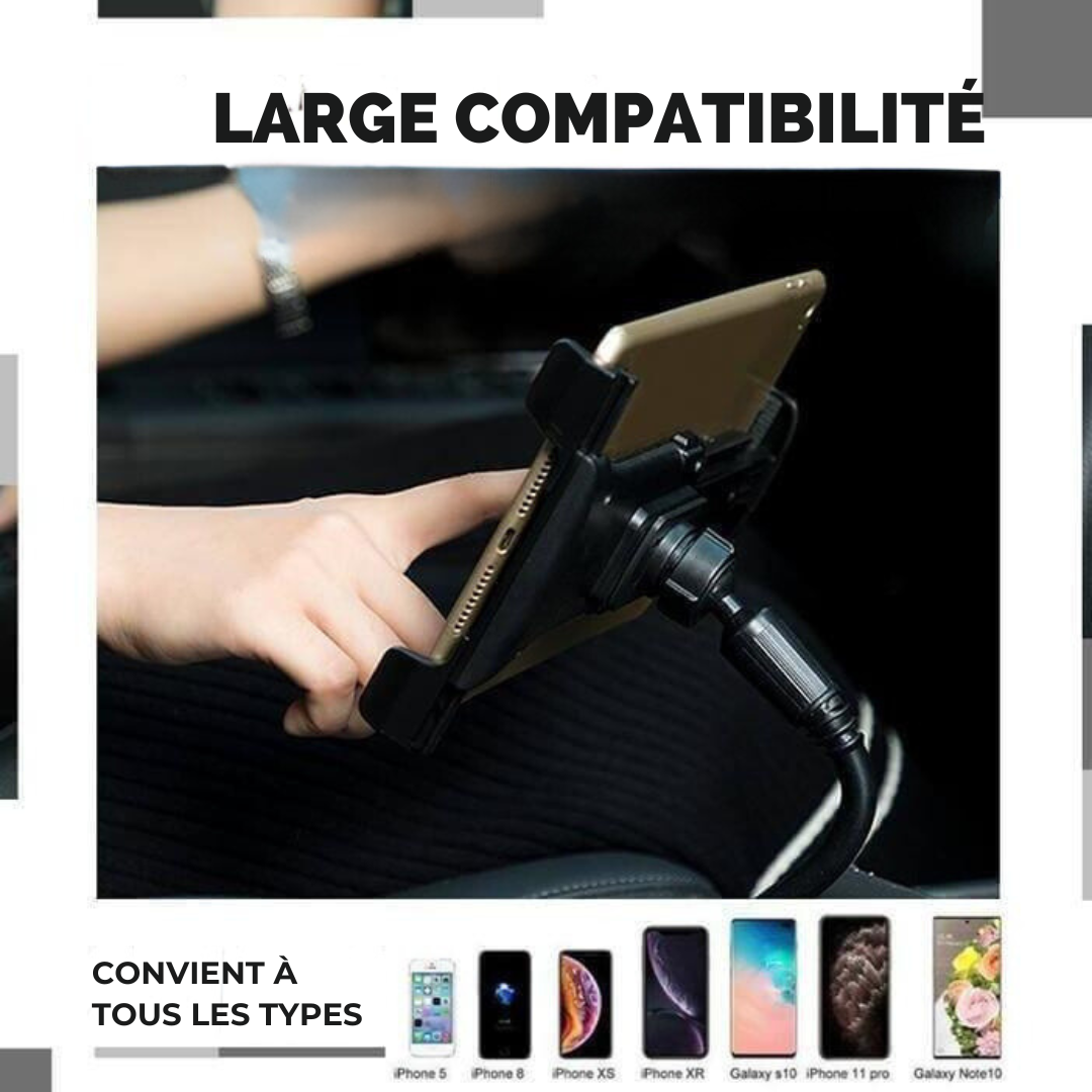 Porte-téléphone flexible pour gobelets de voitur