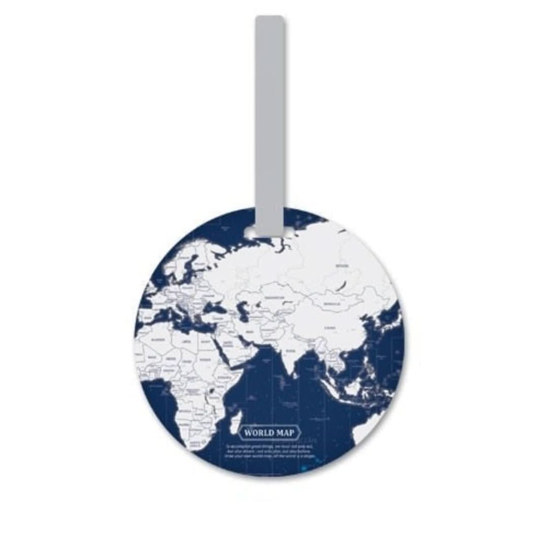 Etiquette de bagage à la mode pour la carte du monde