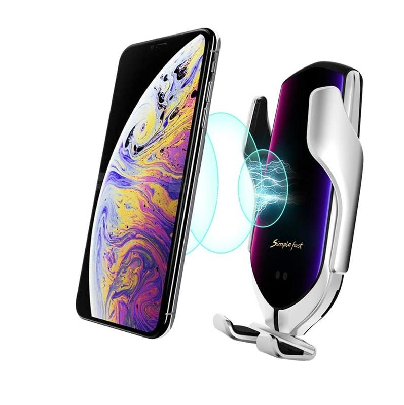 PREMIUM - Support de téléphone à serrage automatique | Chargeur sans fi