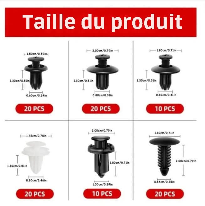 Ensemble de moyens de montage pour voitures