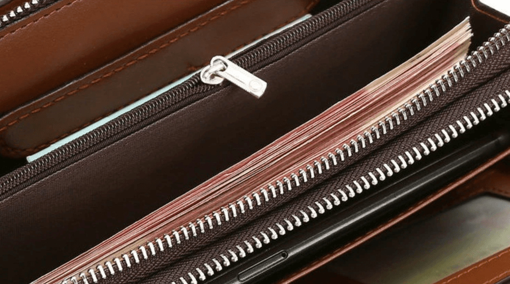 Pochette en cuir véritable pour homme