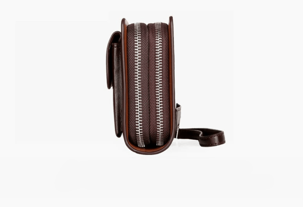 Pochette en cuir véritable pour homme