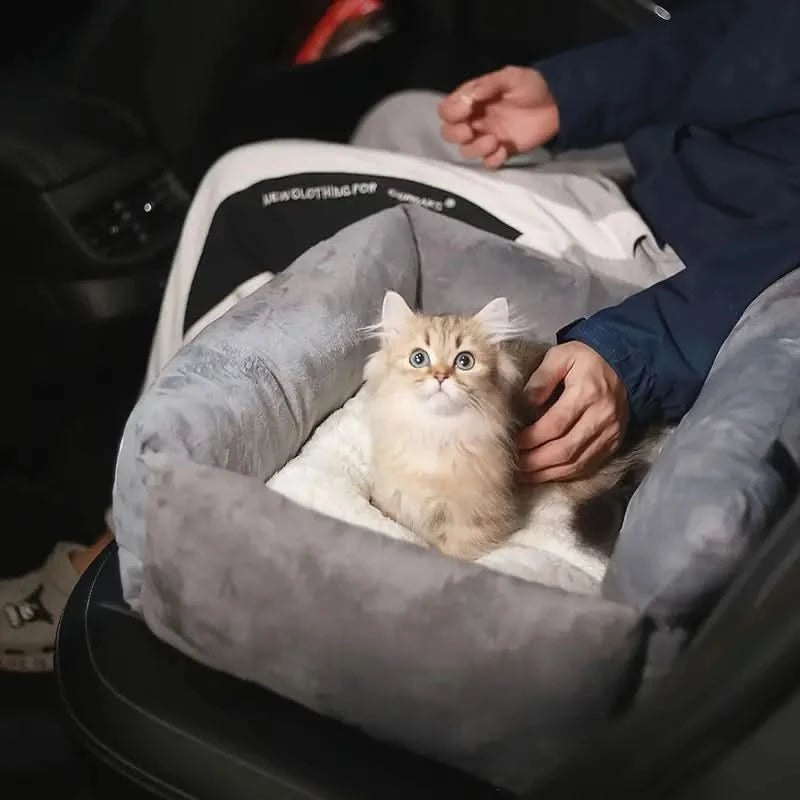 Soft Dog Car Basket With Adjustable Stra