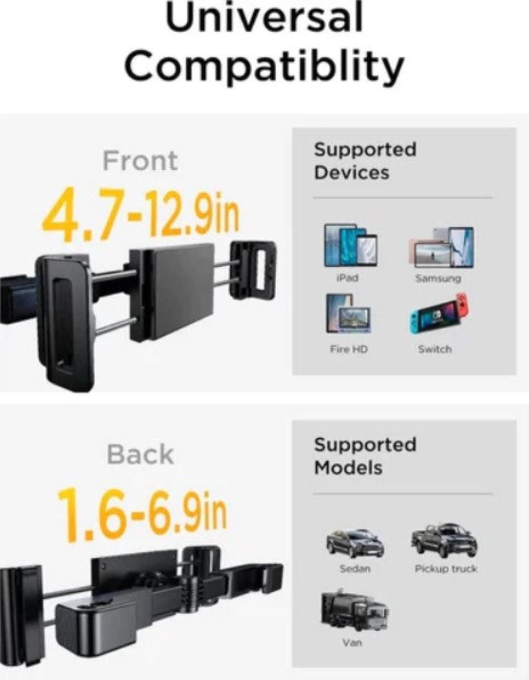 Hoofdsteun Tablet Houder - ShadeFlair