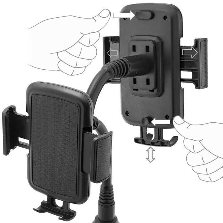 Porte-téléphone flexible pour gobelets de voitur