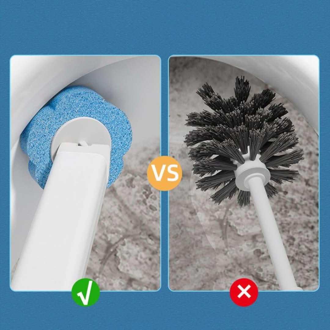 Nettoyage des toilettes avec des têtes jetables
