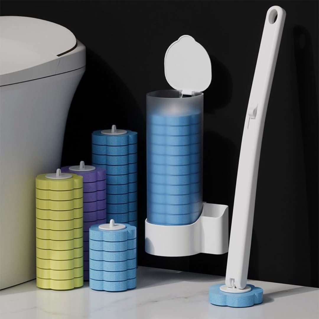 Nettoyage des toilettes avec des têtes jetables