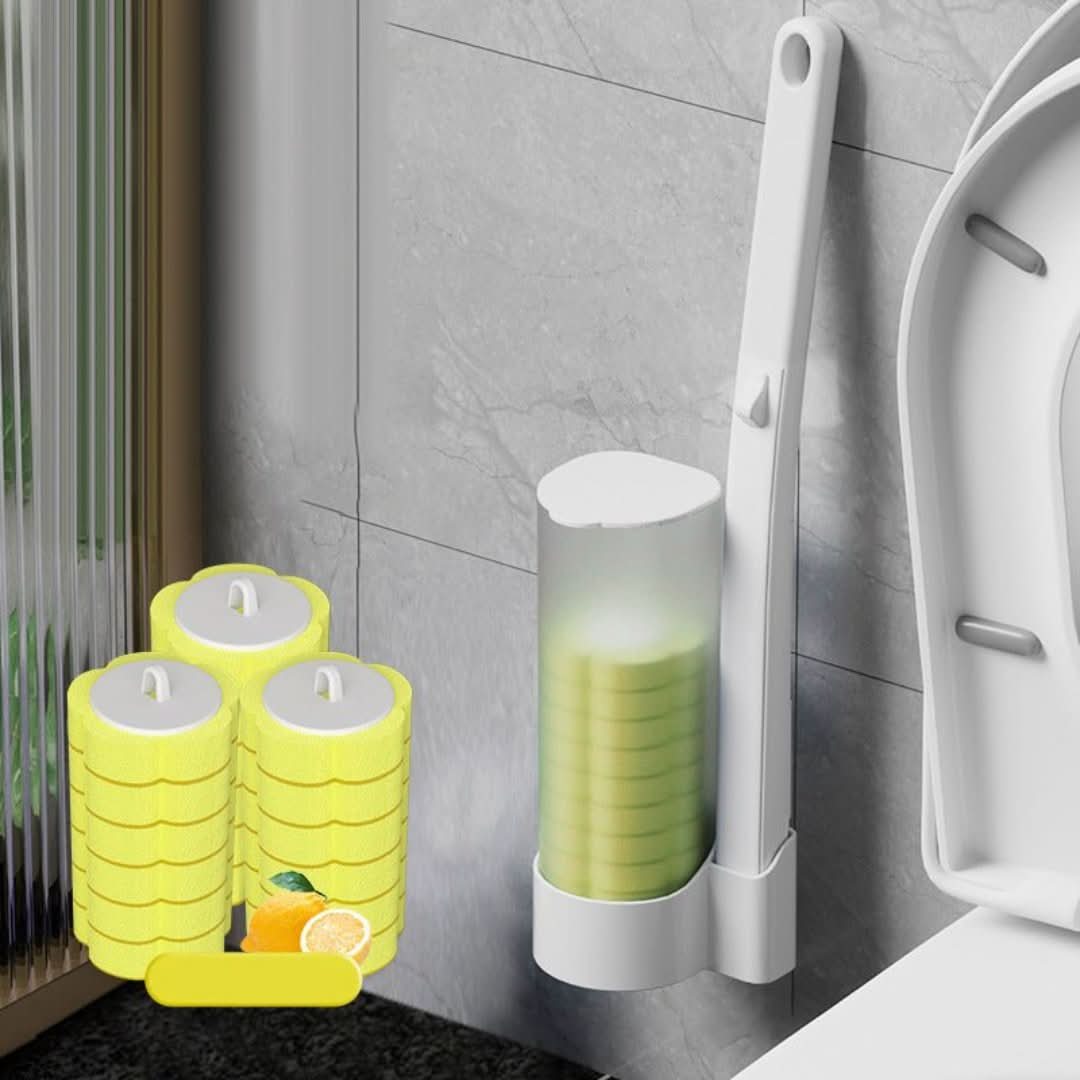 Nettoyage des toilettes avec des têtes jetables
