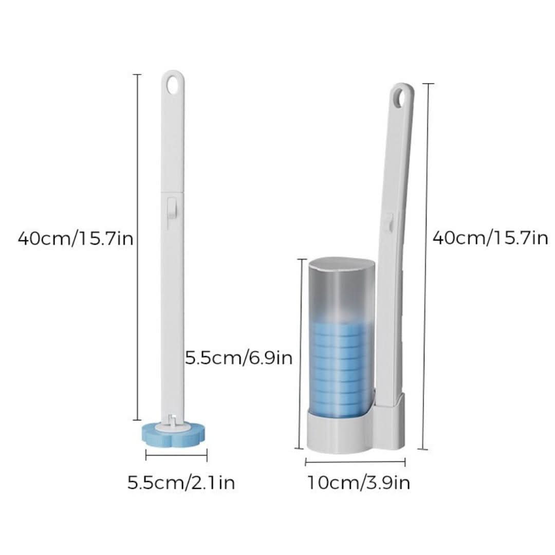 Nettoyage des toilettes avec des têtes jetables