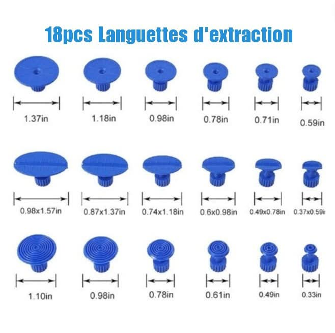 Déboucheur de bosses - Outil de réparation + 18 pièces